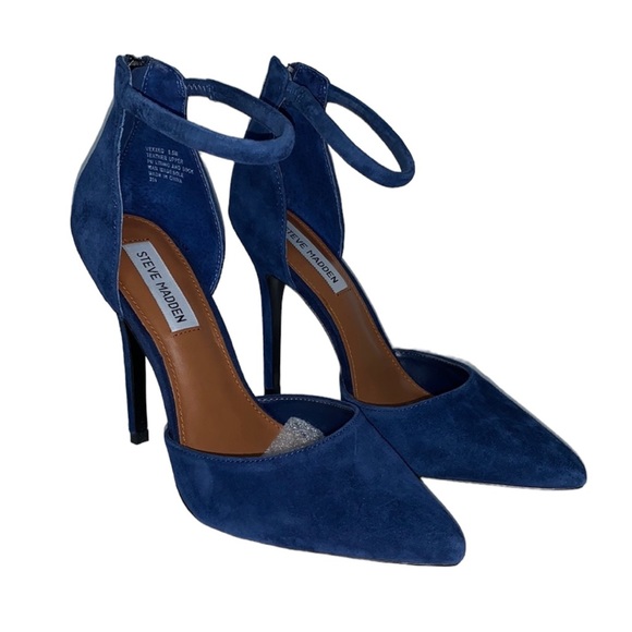 Steve Madden Shoes - Steve Madden Vexxed Navy Heels